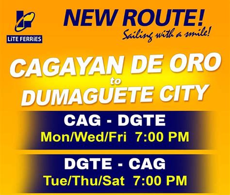 lite ferry schedule|dumaguete to cagayan de oro.